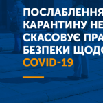 Послаблення карантину не скасовує правил безпеки щ...