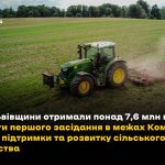 Аграрії Львівщини отримали понад 7,6 мільйонів гри...