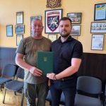 Голова Львівської РДА вручив Подяку командиру 540 зенітної ракетної Львівської бригади ім. І.Виговського Володимиру Брагіну