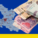 карта району та українські гривні