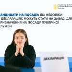 Які недоліки в заповнених деклараціях можуть стати на заваді для призначення на публічну державну службу