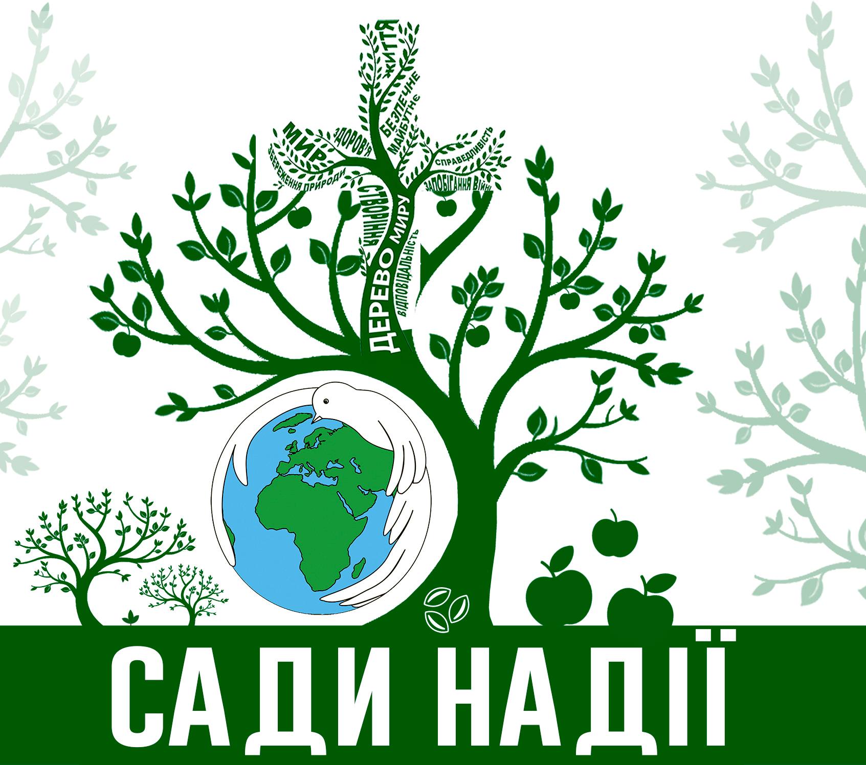 графіка з текстом "САДИ НАДІЇ"