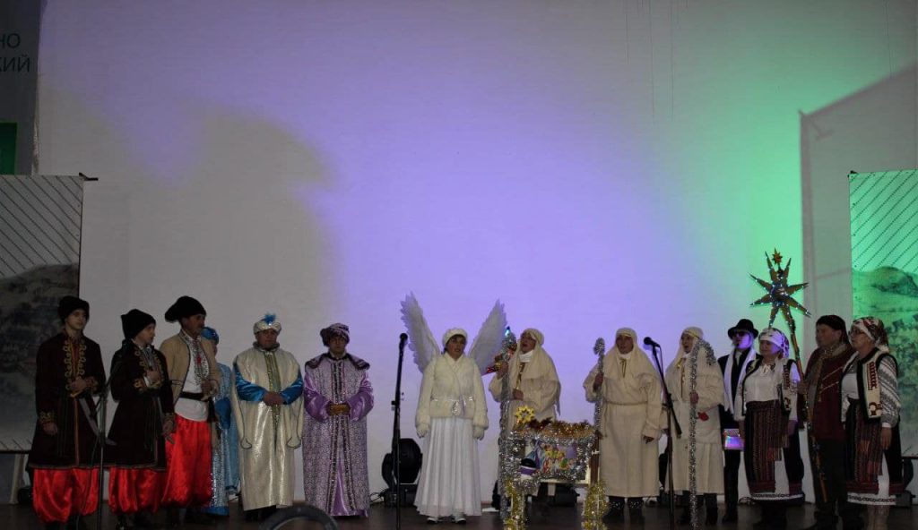 один із колективів-учасників І районного фестивалю-конкурсу вертепів "Небо і Земля нині торжествують" (2022 рік)