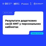 Від сьогодні учасники й учасниці додаткових сесій НМТ можуть переглянути в персональних кабінетах офіційні результати